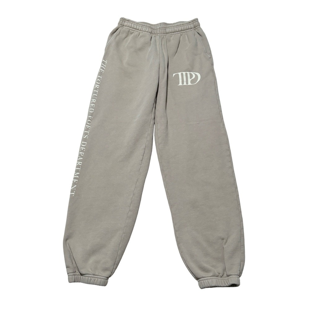 Taylor Swift The Tortured Poets Department Beige Sweatpants Joggers Small 26x30